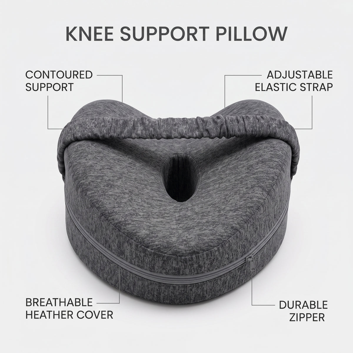 Somvane Knee Pillow for Side Sleepers – Leg, Hip & Lower Back Comfort