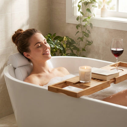 Bath Pillow – Soft Neck & Back Comfort Cushion with Suction Cups
