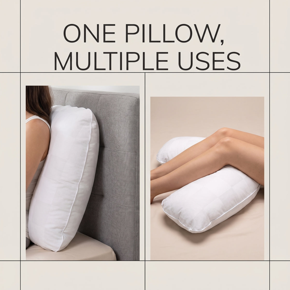 Somvane V-Shaped Body Pillow – Versatile Comfort for Lounging & Reading