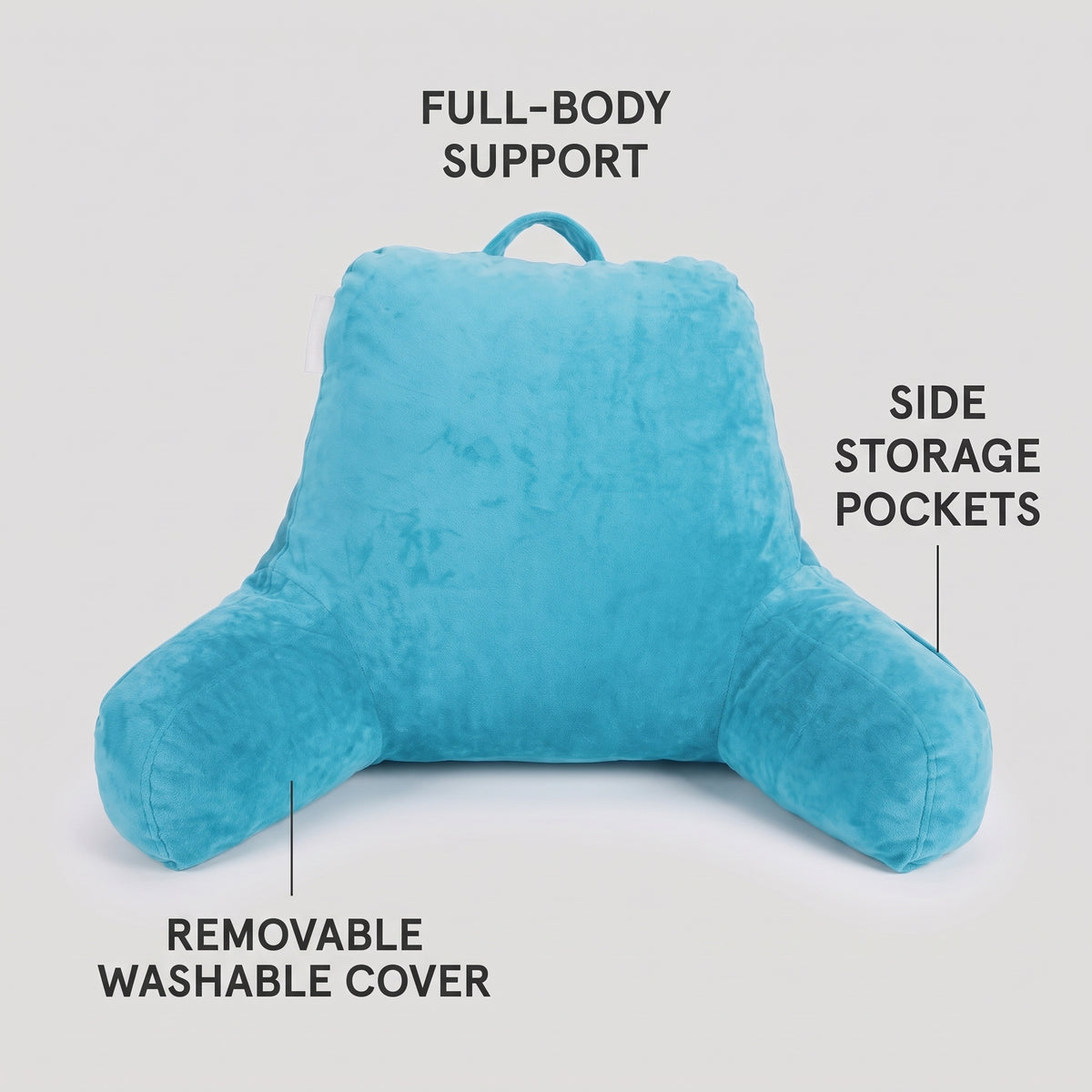 Backrest Reading Pillow – Cosy Sit-Up Cushion with Arm Rests