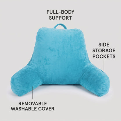 Backrest Reading Pillow – Cosy Sit-Up Cushion with Arm Rests
