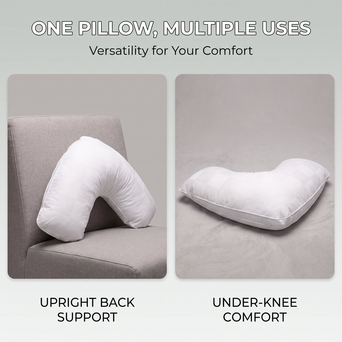 Somvane V-Shaped Body Pillow – Versatile Comfort for Lounging & Reading