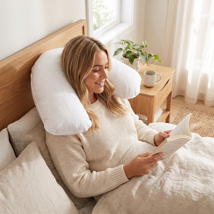 Somvane V-Shaped Body Pillow – Versatile Comfort for Lounging & Reading