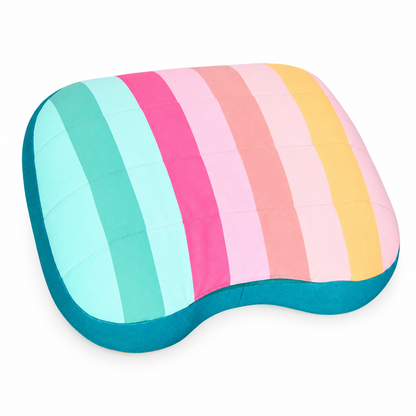 Pastel Stripe inflatable beach travel pillow